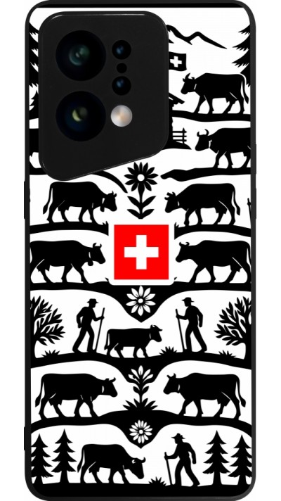 Coque OPPO Find X5 - Silicone rigide noir Poya Suisse 3