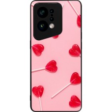 Coque OPPO Find X5 - Silicone rigide noir Saint Valentines Day 26 Lollipop