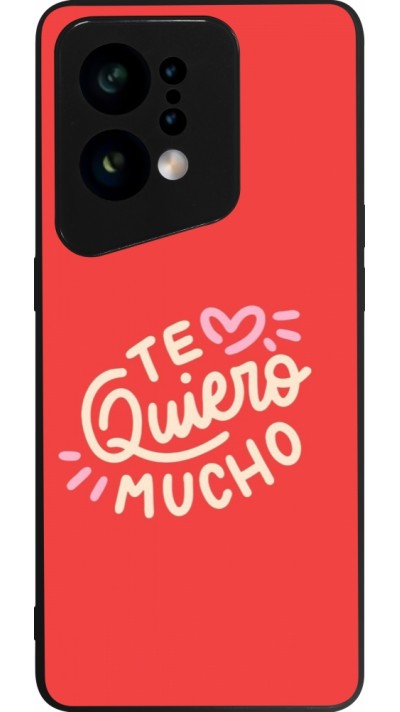 OPPO Find X5 Case Hülle - Silikon schwarz Saint Valentines Day 26 Te quiero mucho