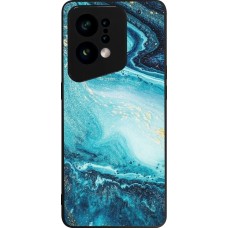 Coque OPPO Find X5 - Silicone rigide noir Sea Foam Blue