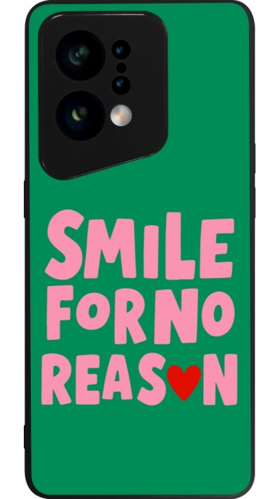OPPO Find X5 Case Hülle - Silikon schwarz Smile for no reason 2026