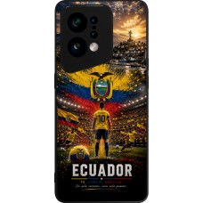 Coque OPPO Find X5 - Silicone rigide noir Football Équateur splash 2026