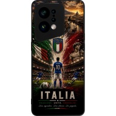 Coque OPPO Find X5 - Silicone rigide noir Football Italie splash 2026