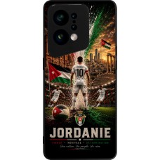 Coque OPPO Find X5 - Silicone rigide noir Football Jordanie splash 2026