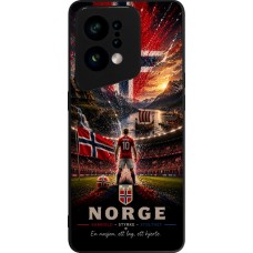 Coque OPPO Find X5 - Silicone rigide noir Football Norvège splash 2026