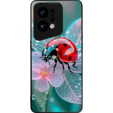 Coque OPPO Find X5 - Silicone rigide noir Ladybird in bloom Spring 2026