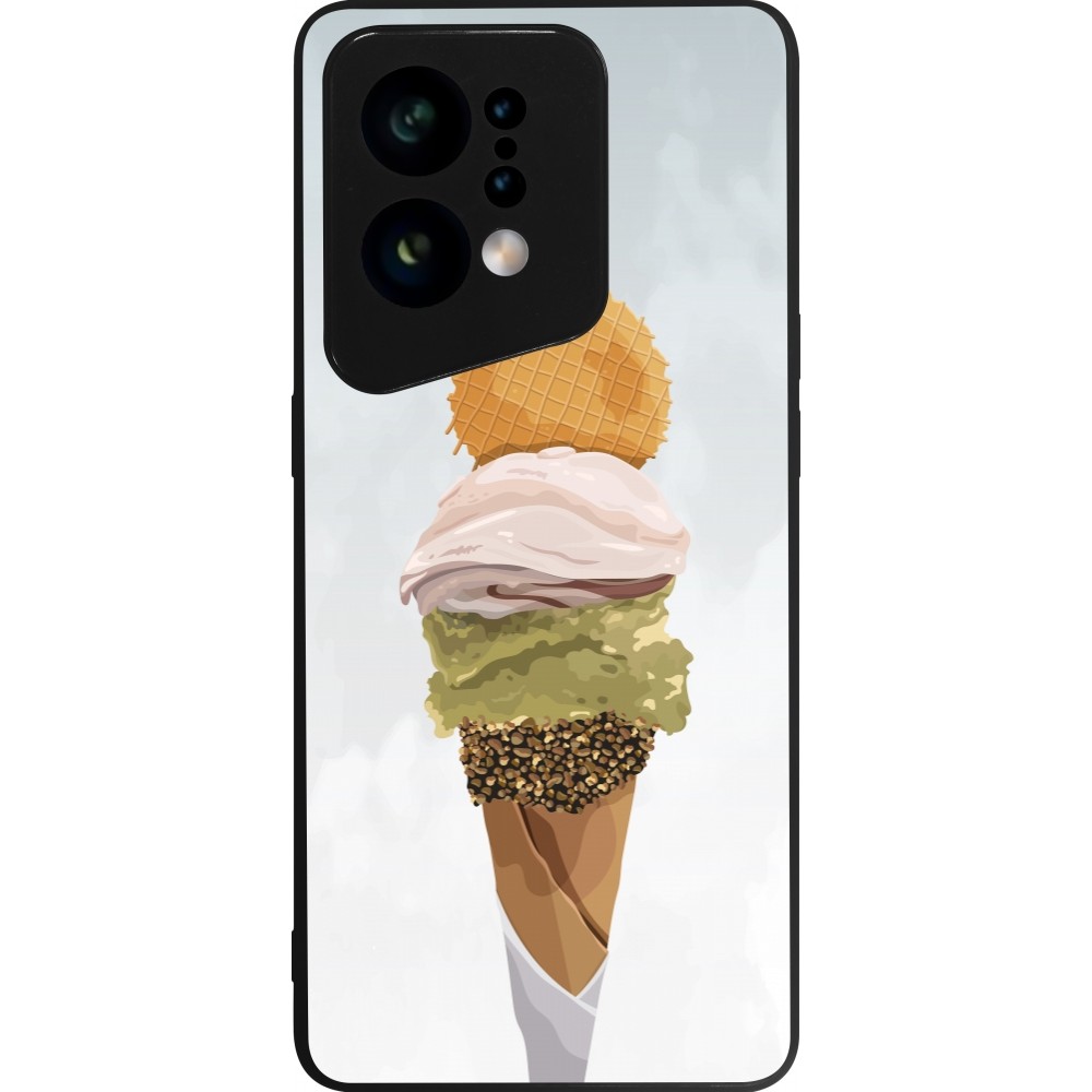 Coque OPPO Find X5 - Silicone rigide noir Summer 2025 Cornet