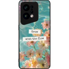 Coque OPPO Find X5 - Silicone rigide noir Summer 2025 Grow with the flow