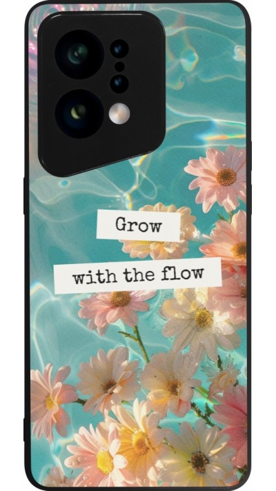 Coque OPPO Find X5 - Silicone rigide noir Summer 2025 Grow with the flow