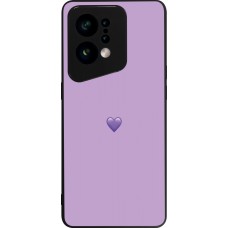 OPPO Find X5 Case Hülle - Silikon schwarz Valentine 2023 purpule single heart