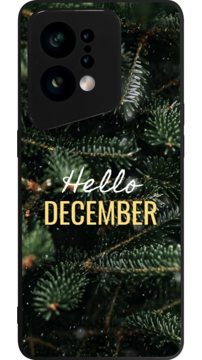 Coque OPPO Find X5 - Silicone rigide noir Winter 25 Winter hello december