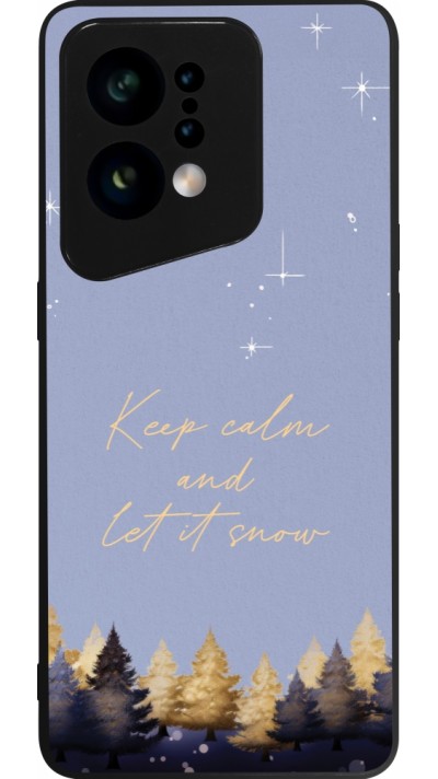 Coque OPPO Find X5 - Silicone rigide noir Winter 25 Winter illustration of trees