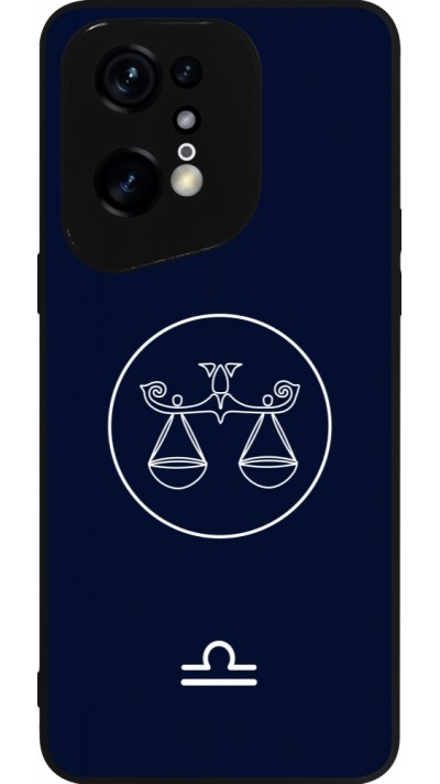 Coque OPPO Find X5 Pro - Silicone rigide noir Astrologie Balance