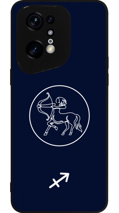Coque OPPO Find X5 Pro - Silicone rigide noir Astrologie Sagittaire