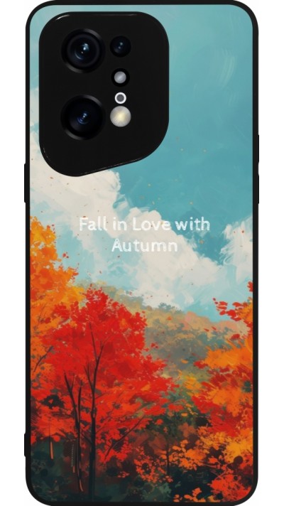Coque OPPO Find X5 Pro - Silicone rigide noir Autumn 25 Fall in love