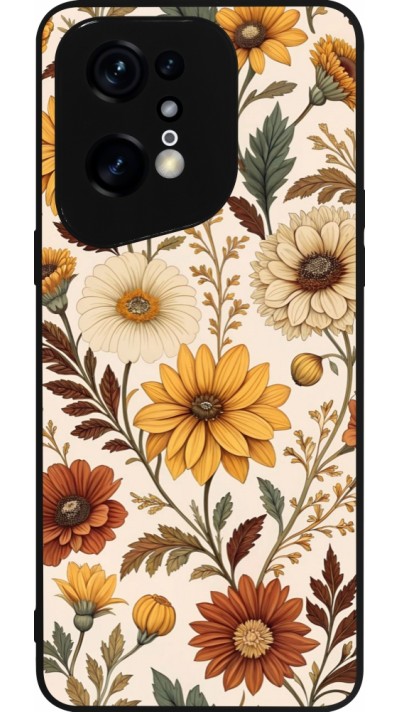 Coque OPPO Find X5 Pro - Silicone rigide noir Autumn 25 Flower pattern