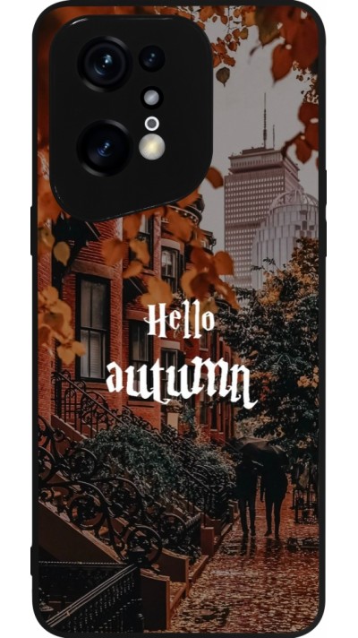 Coque OPPO Find X5 Pro - Silicone rigide noir Autumn 25 Hello autumn