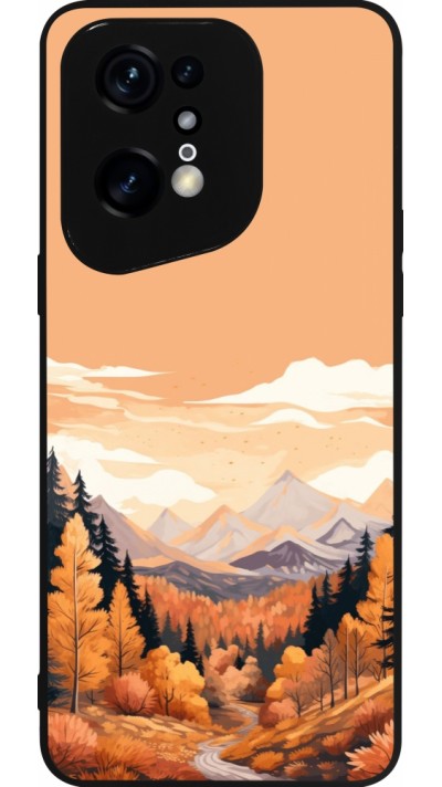 Coque OPPO Find X5 Pro - Silicone rigide noir Autumn 25 Mountains
