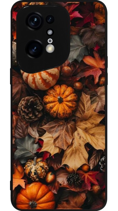 Coque OPPO Find X5 Pro - Silicone rigide noir Autumn 25 Pumpkin