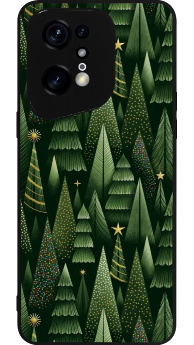 Coque OPPO Find X5 Pro - Silicone rigide noir Christmas 25 Pattern Xmas Tree