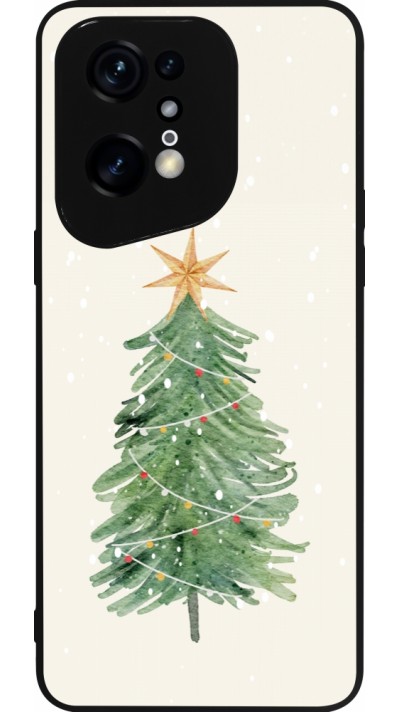 Coque OPPO Find X5 Pro - Silicone rigide noir Christmas 25 Sketch Tree