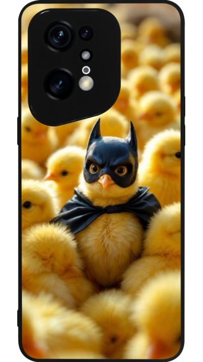 Coque OPPO Find X5 Pro - Silicone rigide noir Easter 2026 Chicken Batman