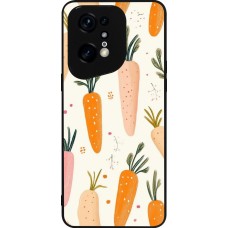 Coque OPPO Find X5 Pro - Silicone rigide noir Easter 2026 Illustration carrots