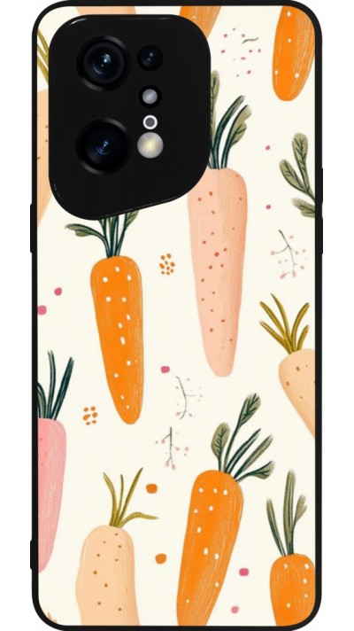 Coque OPPO Find X5 Pro - Silicone rigide noir Easter 2026 Illustration carrots