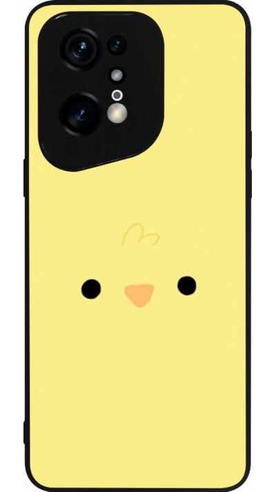 Coque OPPO Find X5 Pro - Silicone rigide noir Easter 2026 Little chicken