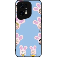 Coque OPPO Find X5 Pro - Silicone rigide noir Easter 2026 Snoopy