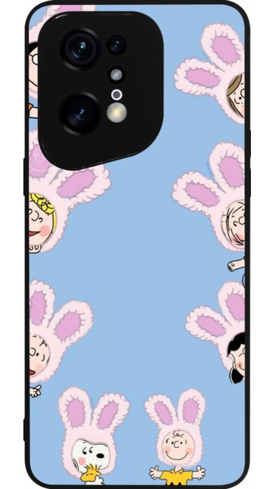 Coque OPPO Find X5 Pro - Silicone rigide noir Easter 2026 Snoopy