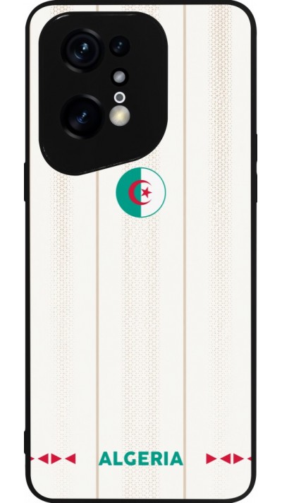 Coque OPPO Find X5 Pro - Silicone rigide noir Maillot de football Algérie 2026 personnalisable