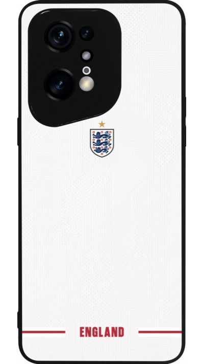 Coque OPPO Find X5 Pro - Silicone rigide noir Maillot de football Angleterre 2026 personnalisable