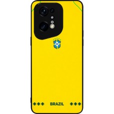 OPPO Find X5 Pro Case Hülle - Silikon schwarz Brasilien 2026 personalisierbares Fussballtrikot
