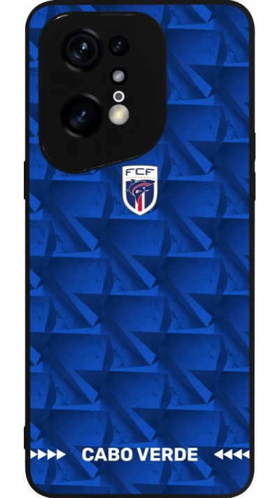 Coque OPPO Find X5 Pro - Silicone rigide noir Maillot de football Cap-Vert 2026 personnalisable
