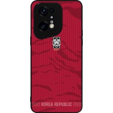 Coque OPPO Find X5 Pro - Silicone rigide noir Maillot de football Corée du Sud 2026 personnalisable