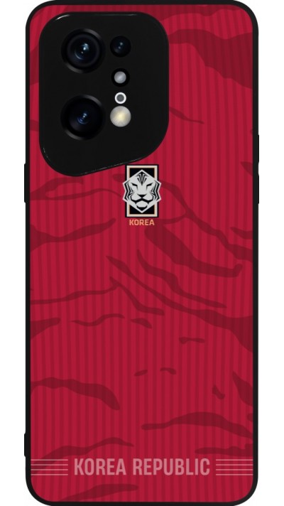 Coque OPPO Find X5 Pro - Silicone rigide noir Maillot de football Corée du Sud 2026 personnalisable