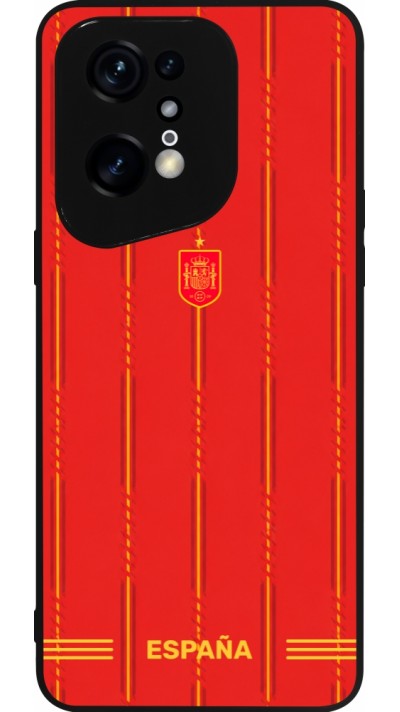 Coque OPPO Find X5 Pro - Silicone rigide noir Maillot de football Espagne 2026 personnalisable