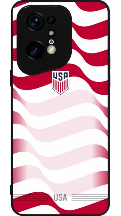 Coque OPPO Find X5 Pro - Silicone rigide noir Maillot de football E?tats Unis 2026 personnalisable