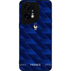 Coque OPPO Find X5 Pro - Silicone rigide noir Maillot de football France 2026 personnalisable