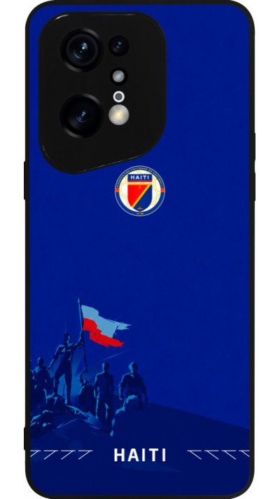Coque OPPO Find X5 Pro - Silicone rigide noir Maillot de football Haiti 2026 personnalisable