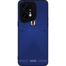 Coque OPPO Find X5 Pro - Silicone rigide noir Maillot de football Japon 2026 personnalisable
