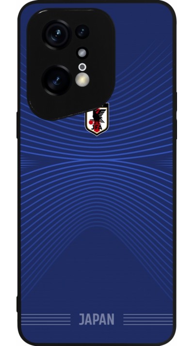 Coque OPPO Find X5 Pro - Silicone rigide noir Maillot de football Japon 2026 personnalisable