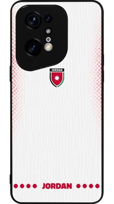 Coque OPPO Find X5 Pro - Silicone rigide noir Maillot de football Jordanie 2026 personnalisable