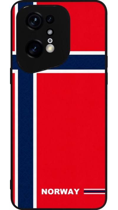 Coque OPPO Find X5 Pro - Silicone rigide noir Maillot de football Norvège 2026 personnalisable