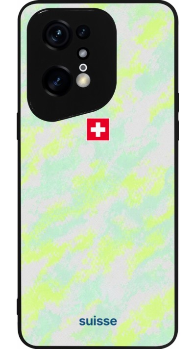 Coque OPPO Find X5 Pro - Silicone rigide noir Maillot de football Suisse Away 2026 personnalisable