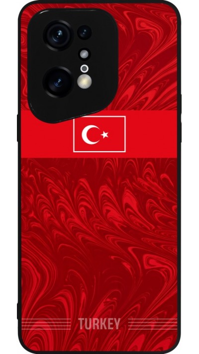 Coque OPPO Find X5 Pro - Silicone rigide noir Maillot de football Turquie 2026 personnalisable