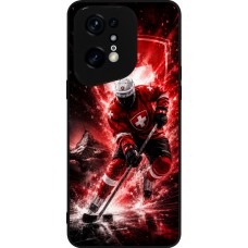 Coque OPPO Find X5 Pro - Silicone rigide noir Hockey World Championship Player