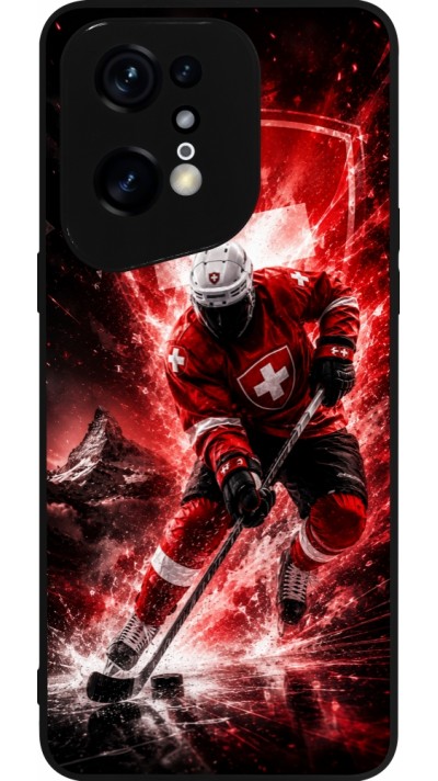 Coque OPPO Find X5 Pro - Silicone rigide noir Hockey World Championship Player