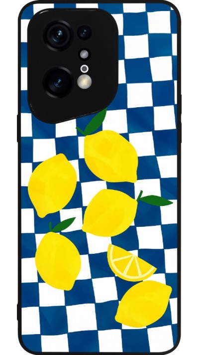 Coque OPPO Find X5 Pro - Silicone rigide noir Illustration lemons 2026